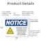 Signmission Cold Burn Hazard Cryogenic Liquid OSHA Notice Sign, Plastic, 14in W x 10in L, 2PK OS-2PACK-NS-P-1014-L-10701 - alternate 2